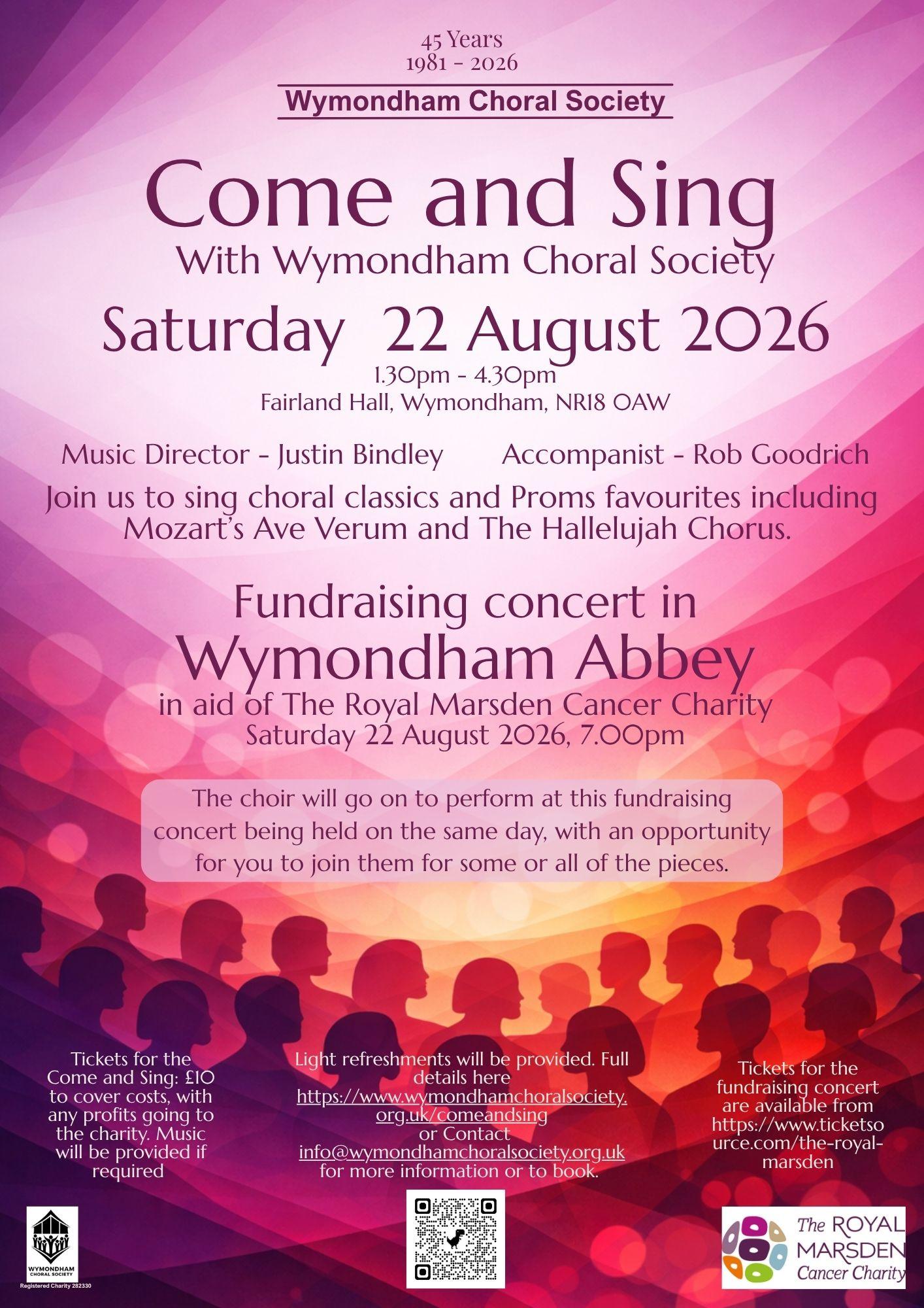 Come and Sing and Charity Concert